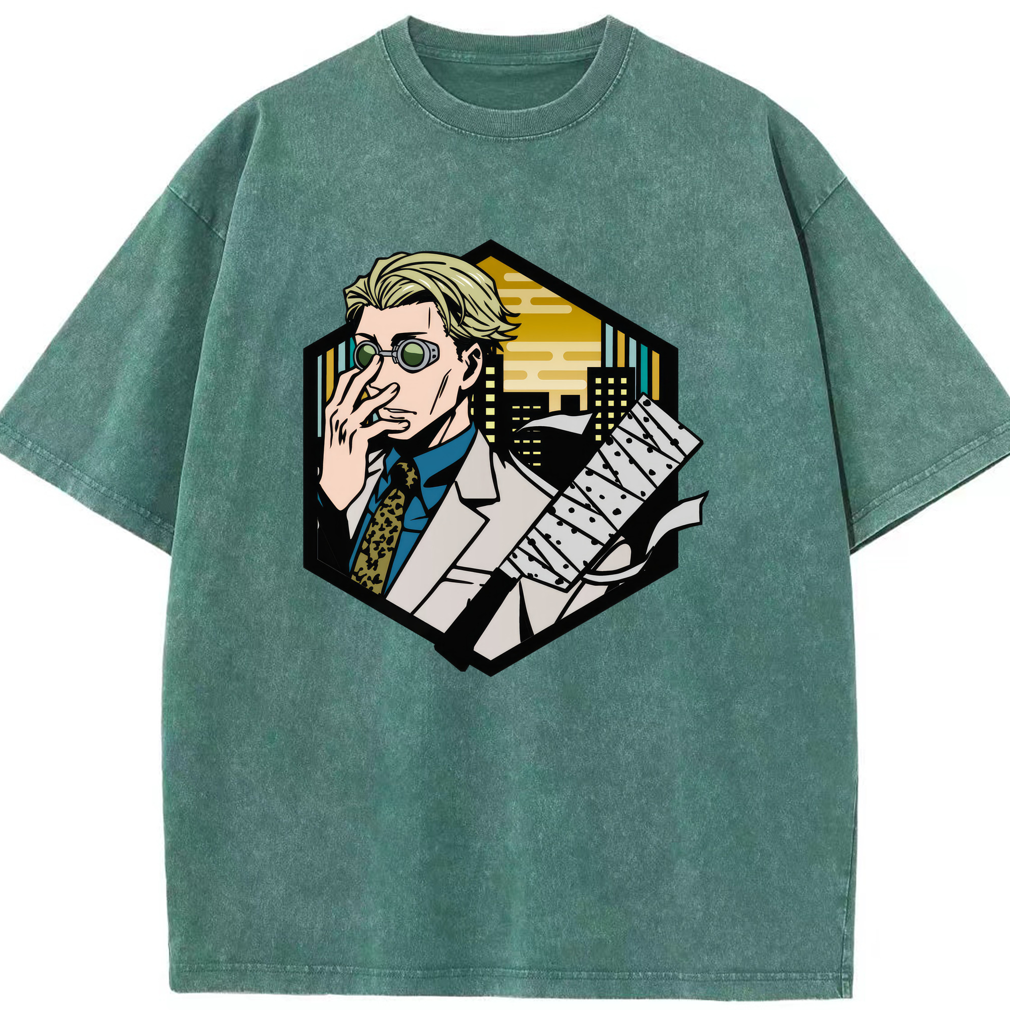 （画像用） 呪術廻戦 Jujutsu Kaisen 綿100% ヴィンテージ風 半袖Tシャツ（フロントプリント）
